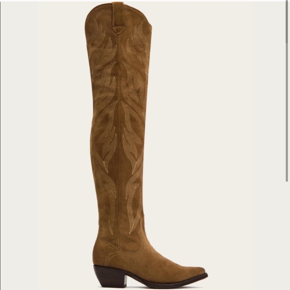 ISO!!! Frye thigh high boots.
